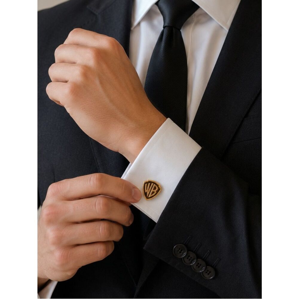 Warner Bros. Gold Shield Cufflinks